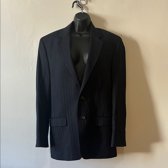 Lauren Ralph Lauren Men's Black Pinstripe wool Blazer lord and Taylor - Picture 1 of 9